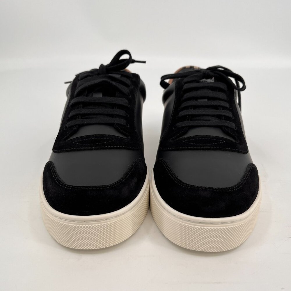Burberry Men's Robin Vintage Check Panel Leather Low-Top Sneakers US10 - Picture 3 of 16